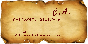 Czifrák Alvián névjegykártya